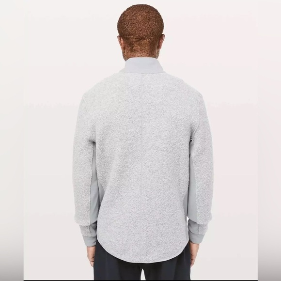 LULULEMON Tundra Trek 1/2 Zip Heathered Silver Spoon Pullover Sweatshirt Medium - Picture 2 of 8